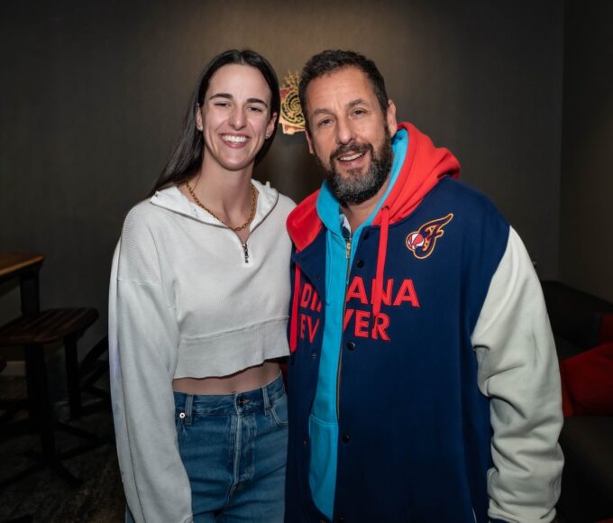 Caitlin Clark and Adam Sandler
