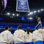 Oklahoma City Thunder championship necklace designed by Jostens for players’ partners.