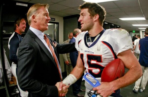 John Elway, Tim Tebow, and Blake Bortles partner with Chick-fil-A CEO Andrew Cathy to launch Momentous Sports investment firm.