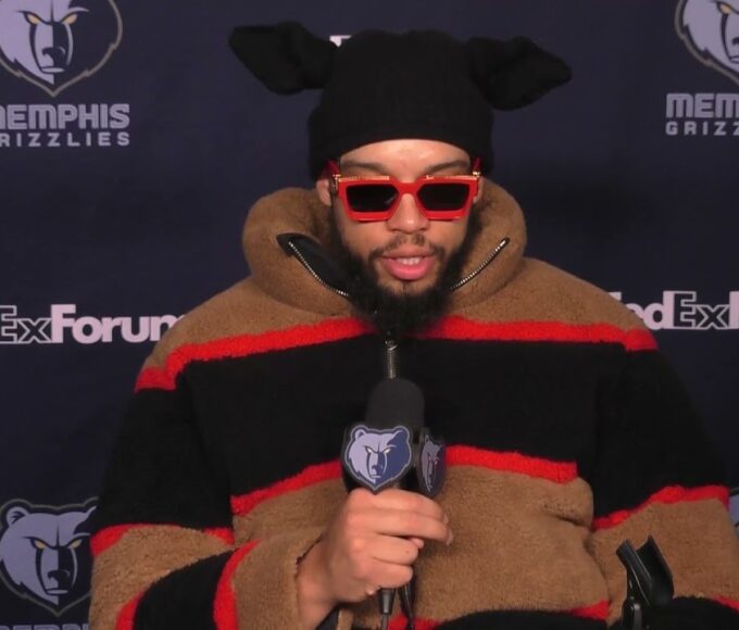 Dillon Brooks speaking during an interview about his investment interests.