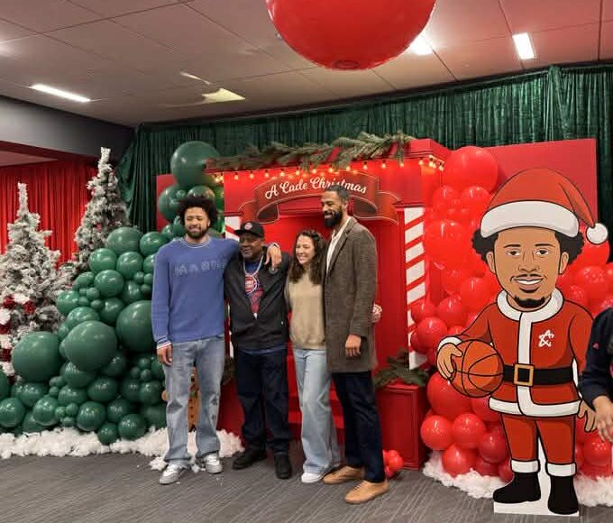 Cade Cunningham surprises Detroit youth with bikes and holiday support during his “A Cade Christmas” event.