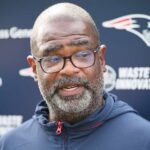 New England Patriots defensive coordinator Terrell Williams on the field during a game