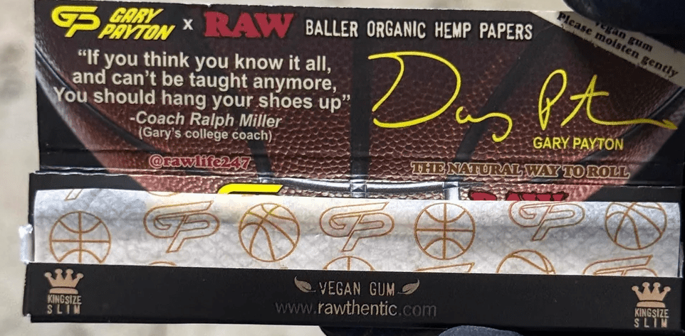 Gary Payton featured in RAW Rolling Papers collaboration with RawKandRoll